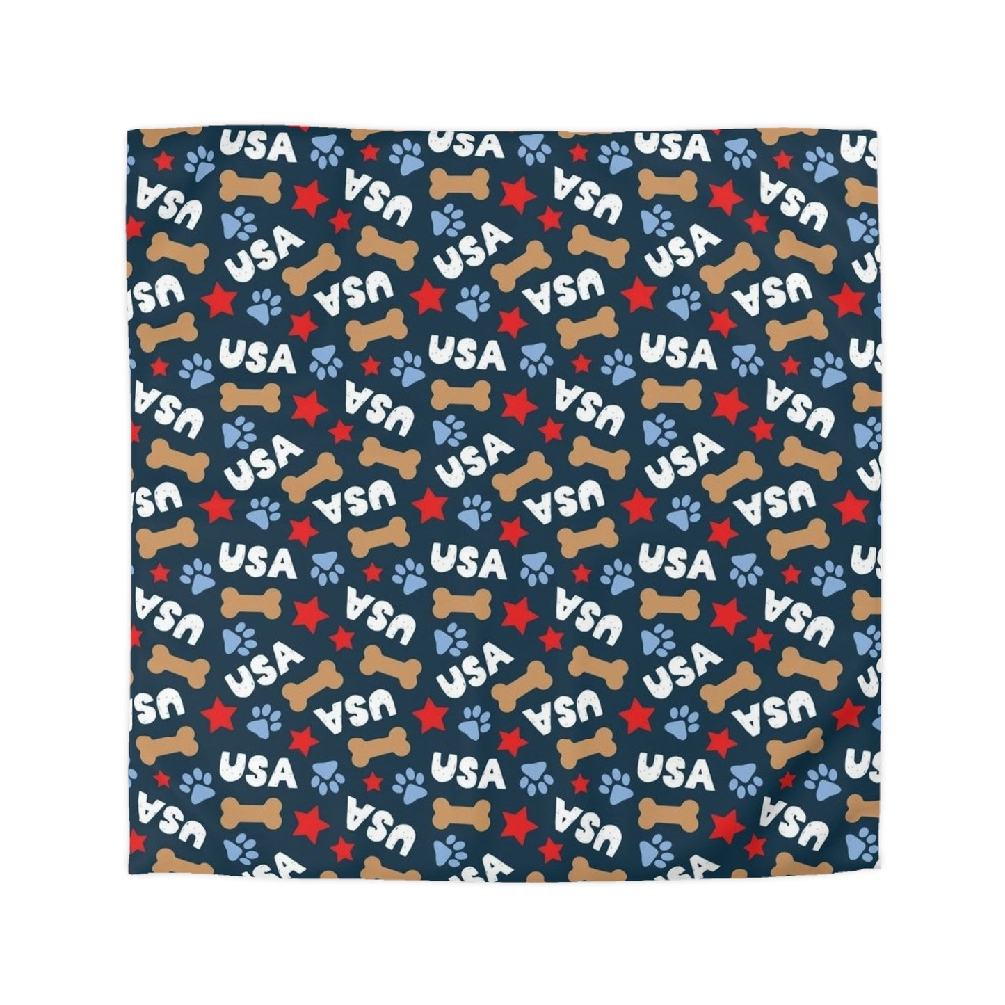 USA Star-Spangled Dog Duvet Cover - Patriotic Pet  Design Bedding