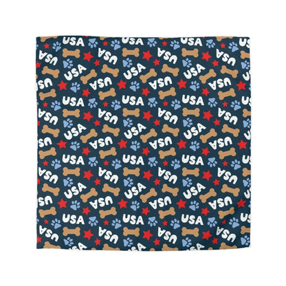 USA Star-Spangled Dog Duvet Cover - Patriotic Pet  Design Bedding