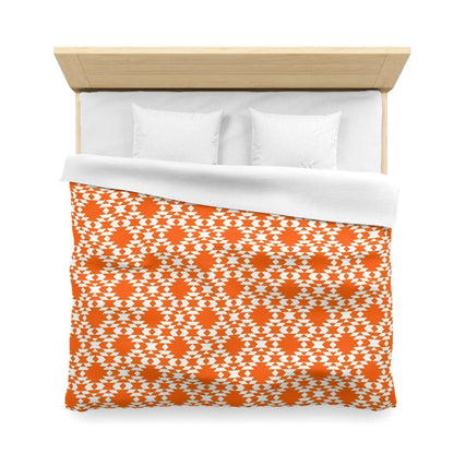 Aztec Kilim Orange Duvet Cover