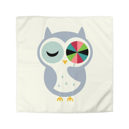 Sweet Holiday Owl Wishes Duvet Cover – Cozy Christmas Bedding with Whimsical Owl Design for Festive Bedroom Decor