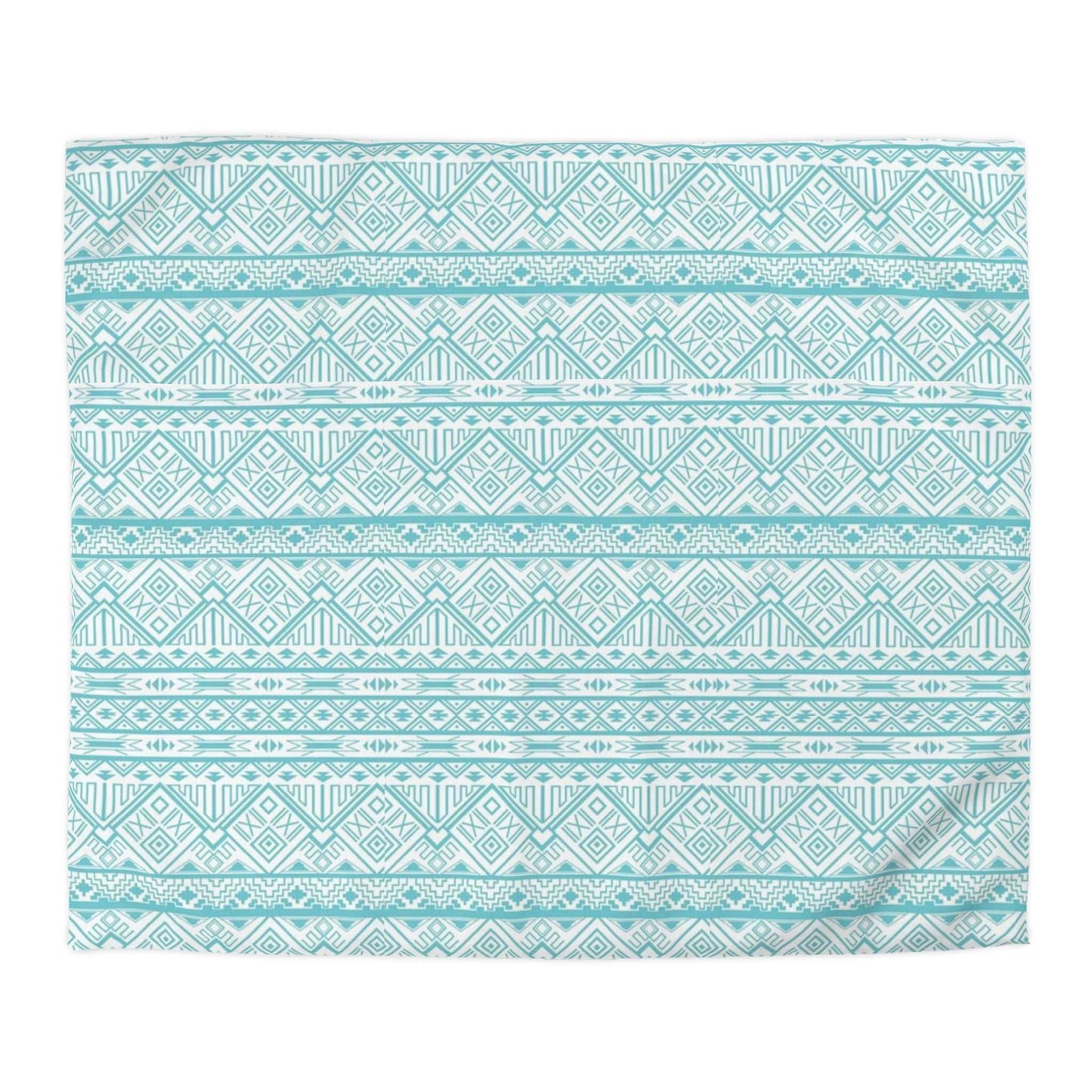 Aztec Madness Aqua Duvet Cover