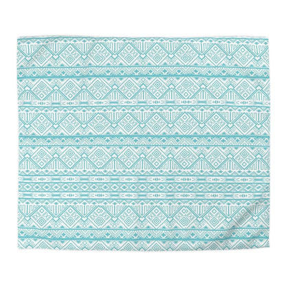 Aztec Madness Aqua Duvet Cover