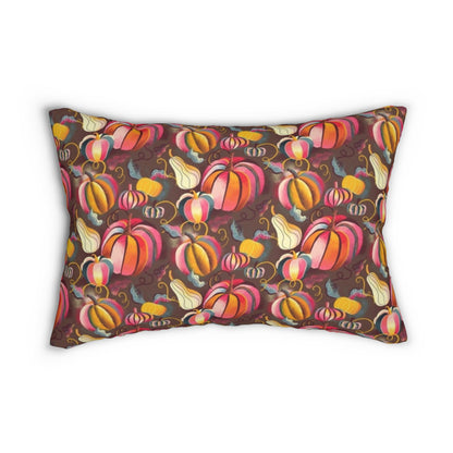 Thanksgiving Decor Pumpkin Patch Fall Spun Polyester Lumbar Pillow