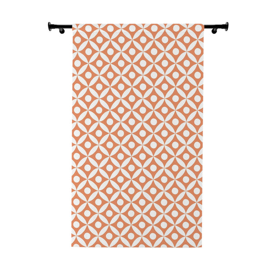 Minimalist Peach Window Curtain - Cathedral Arch Design for Home Decor