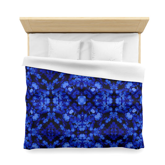 Irish Celtic Clover Knot Duvet Cover - Sapphire Blue, Traditional Design