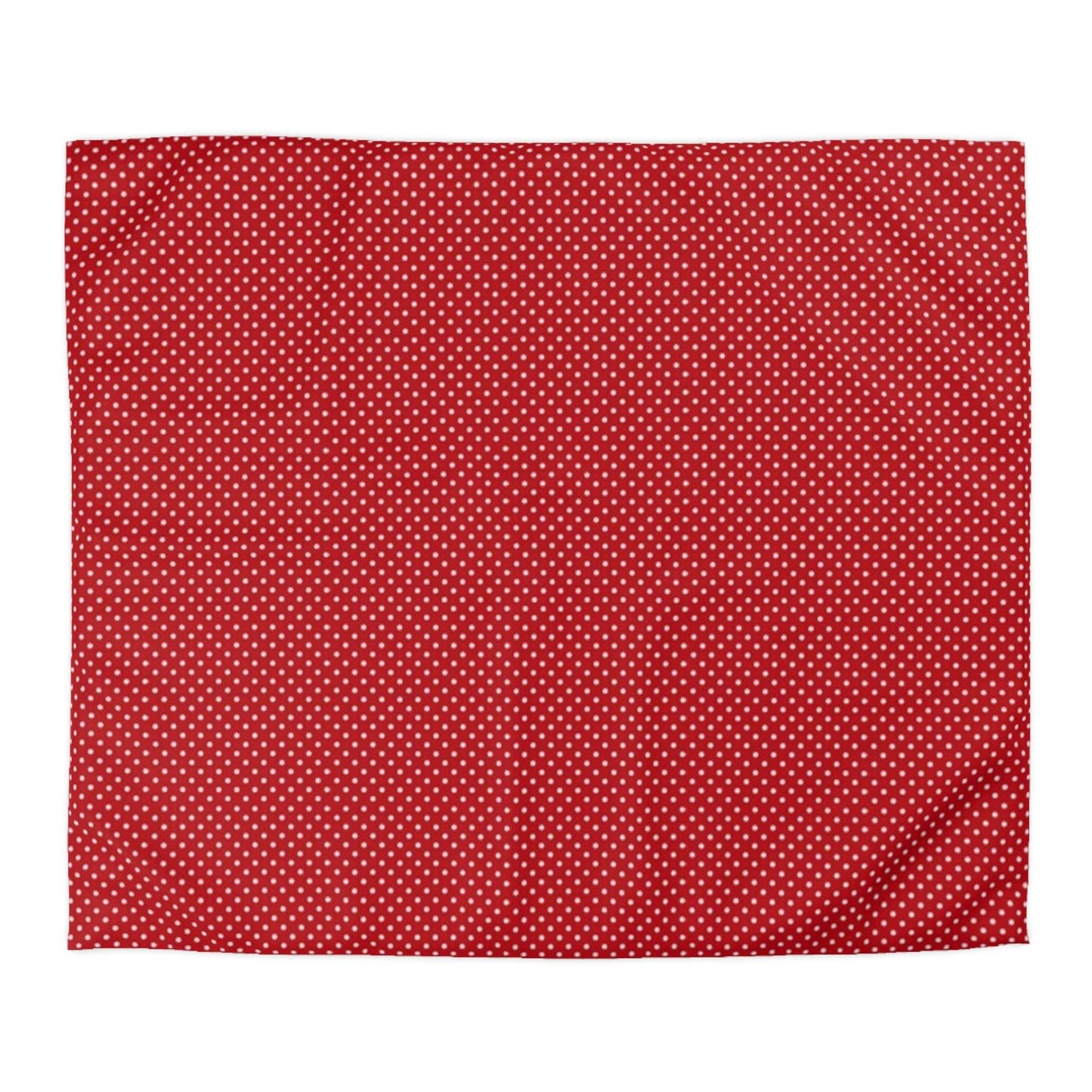 Christmas Red and Cream Polka Dot Pattern Duvet Cover 