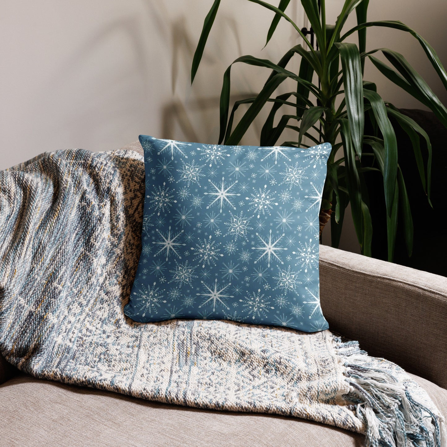 Snowflakes Flurry Throw Pillow