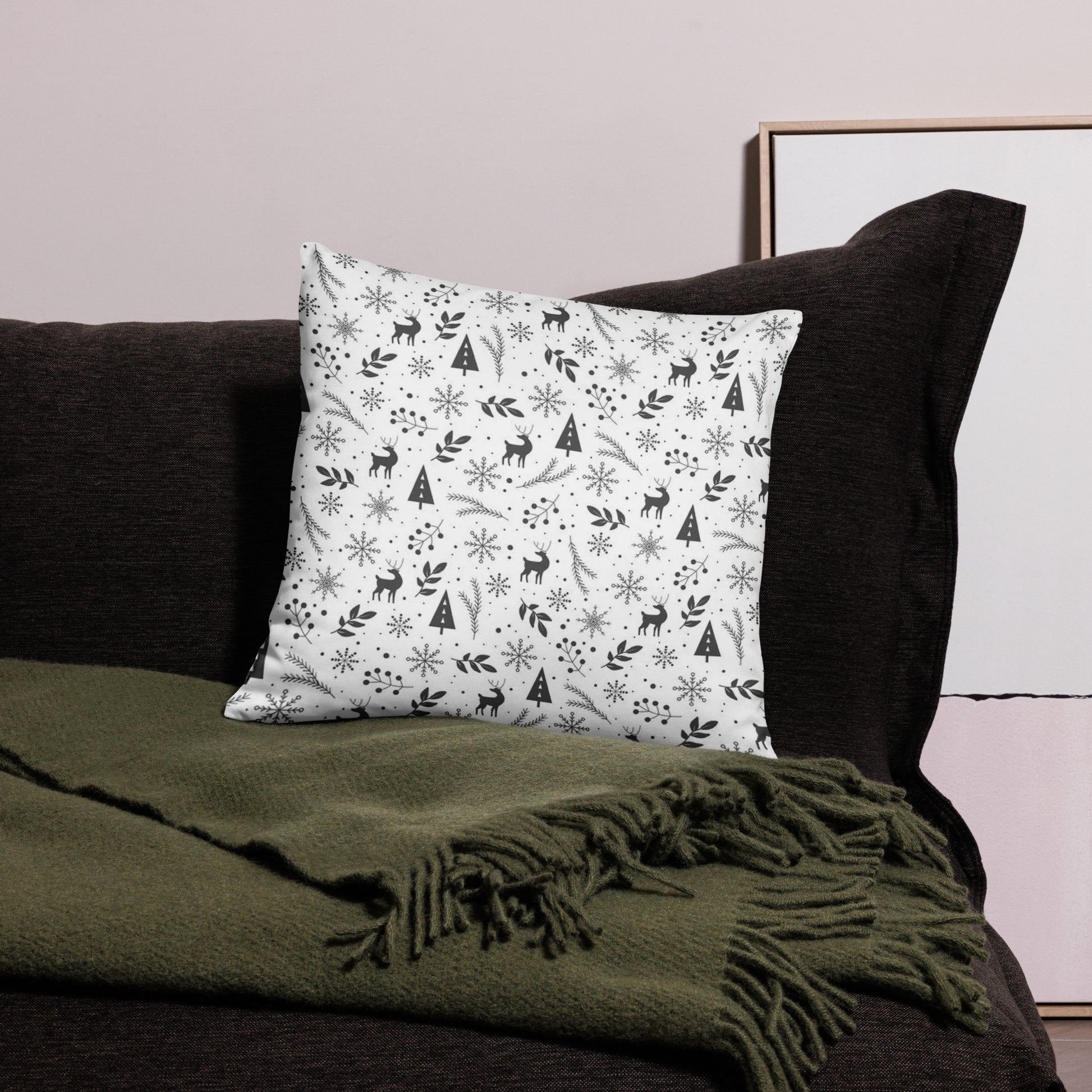 Minimalist Christmas Art Throw Pillow