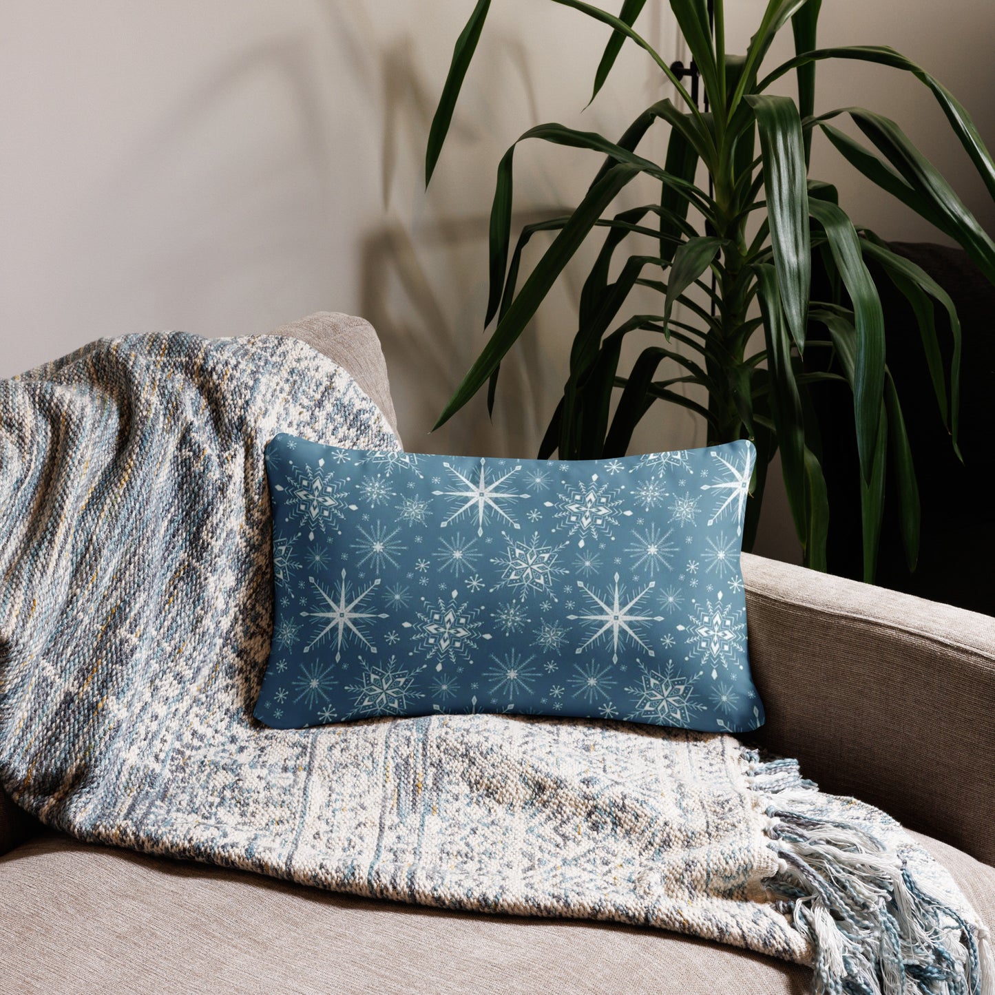 Snowflakes Flurry Throw Pillow