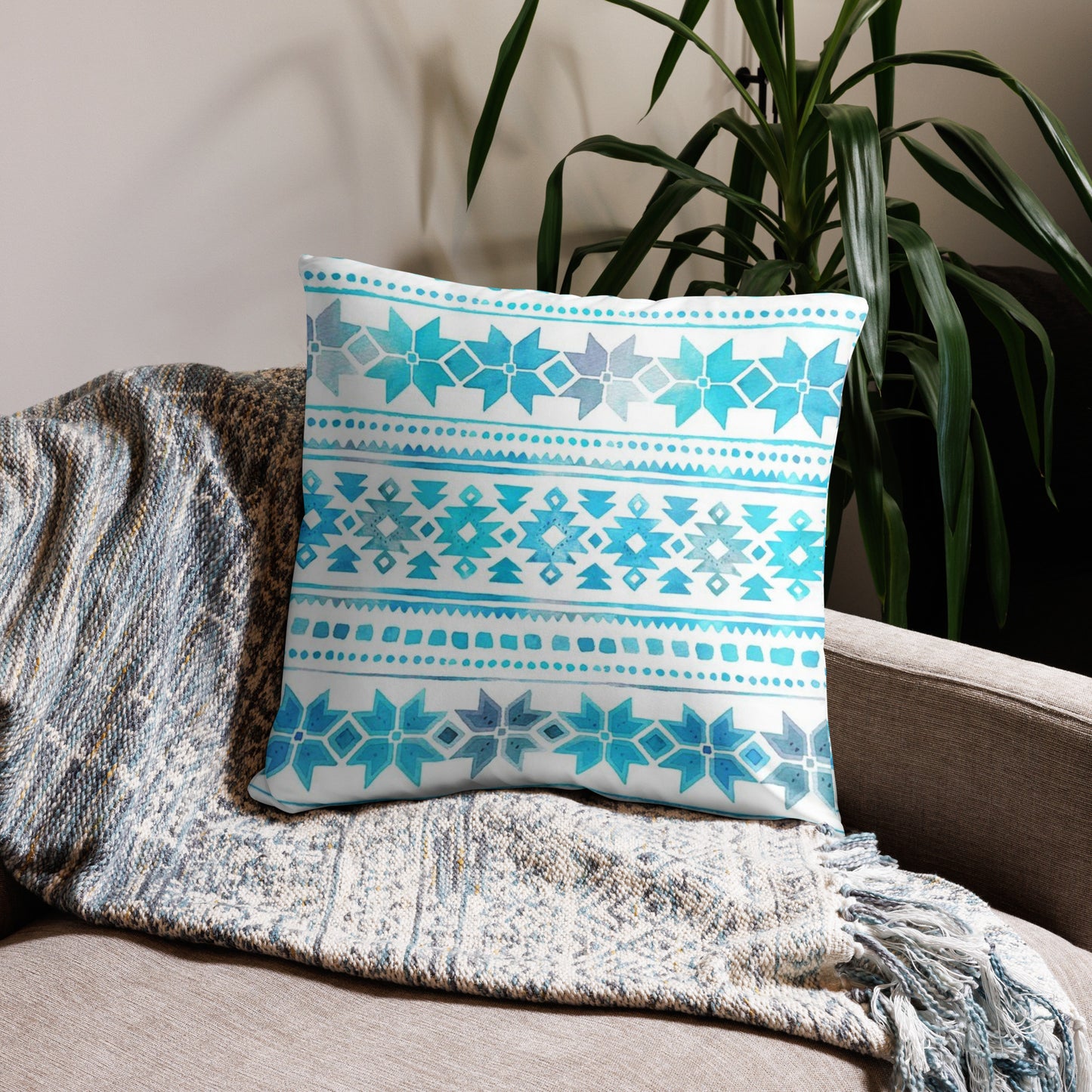 Cozy Winter Whimsical Throw Pillow