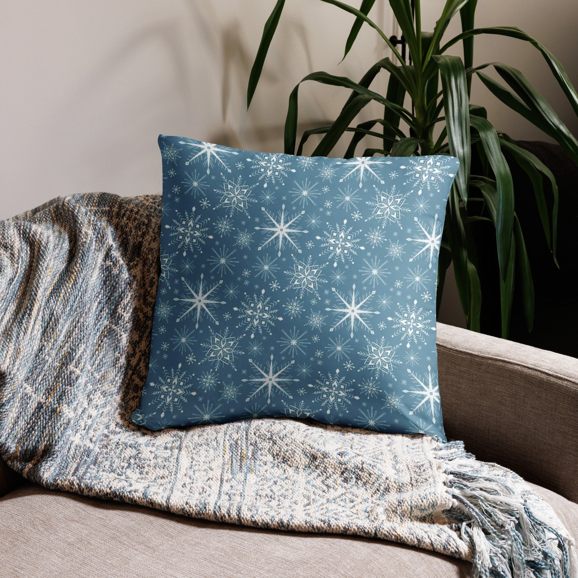 Snowflakes Flurry Throw Pillow