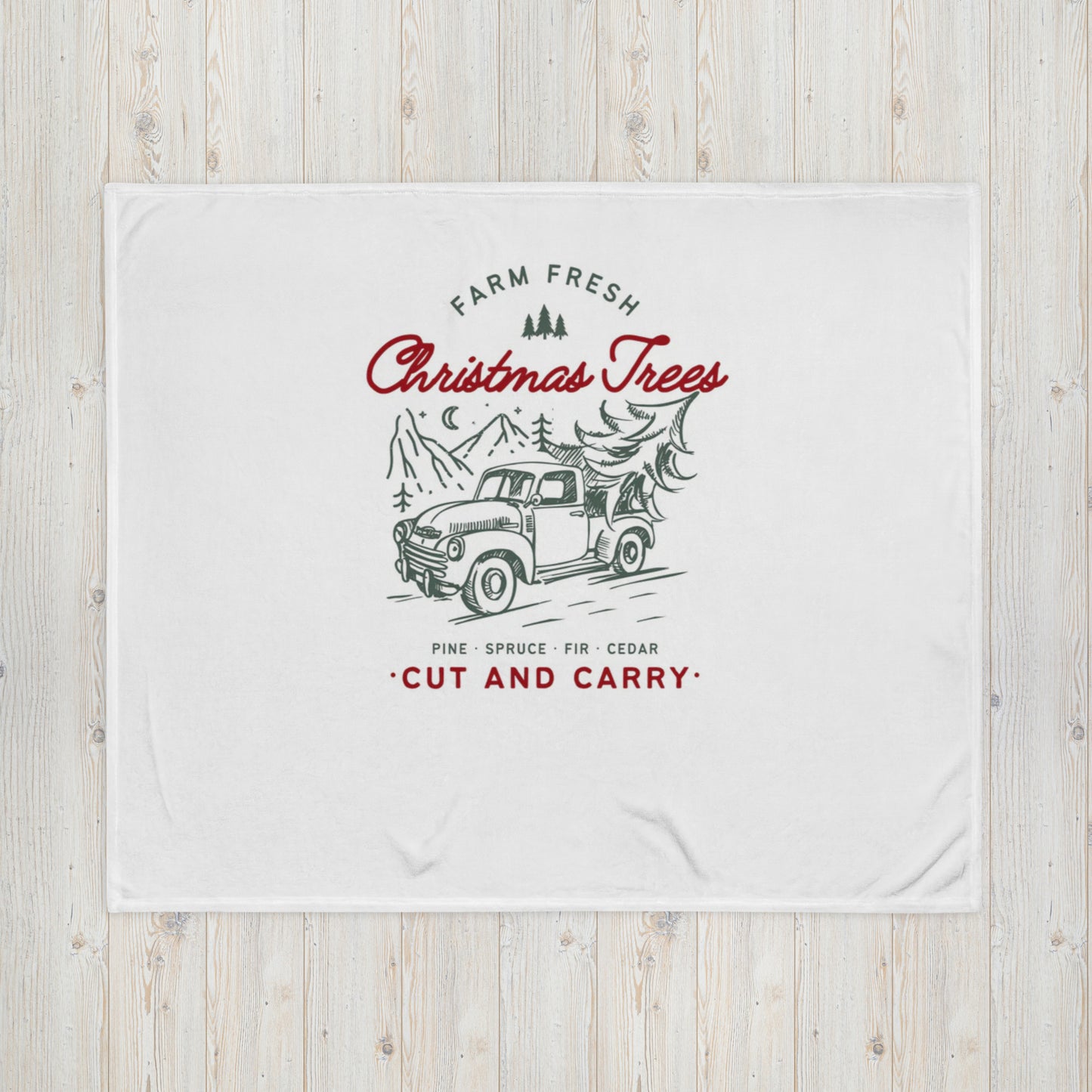 Farm Fresh Christmas Trees Throw Blanket for Holiday Season