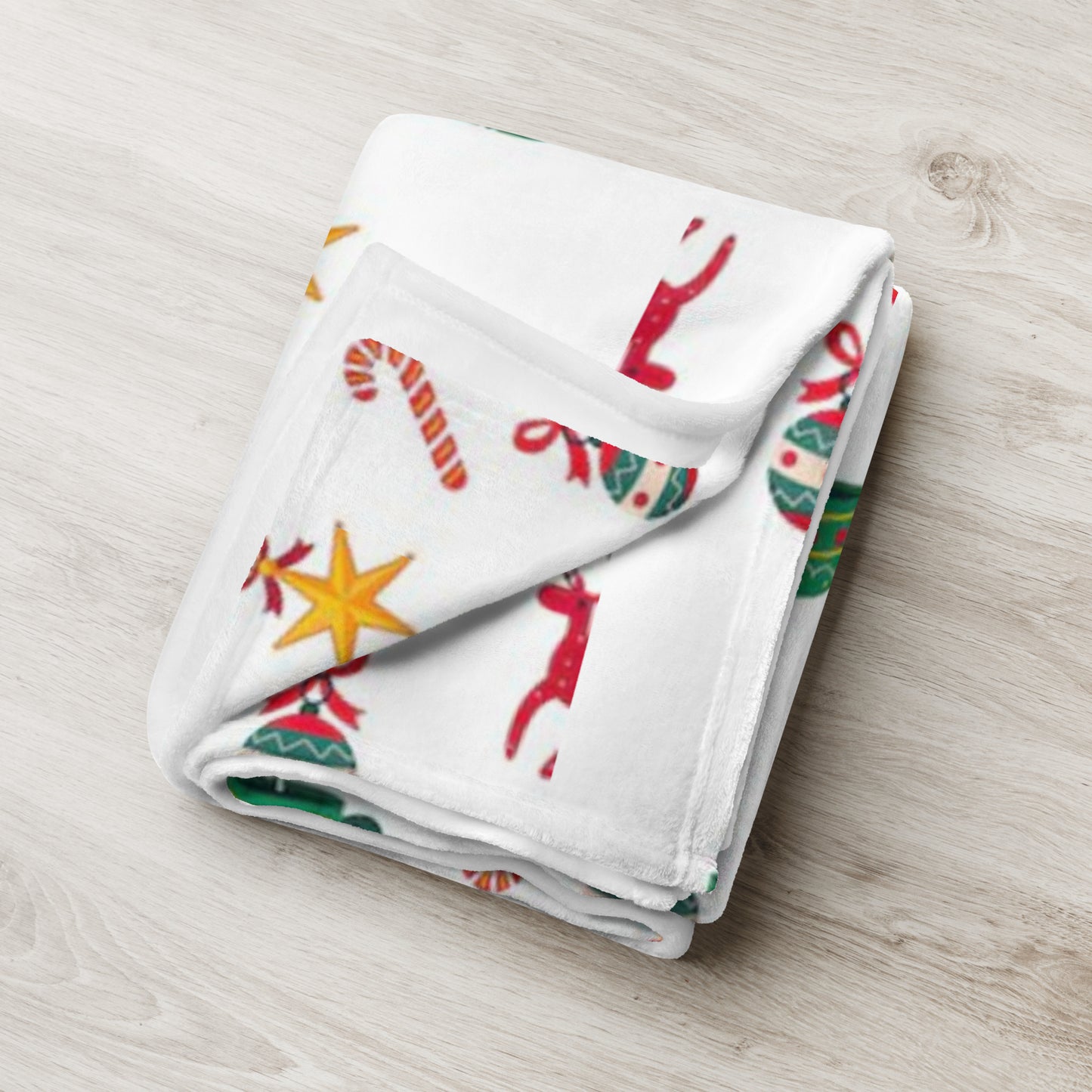 Hand Drawn Flat Christmas Pattern Throw Blanket