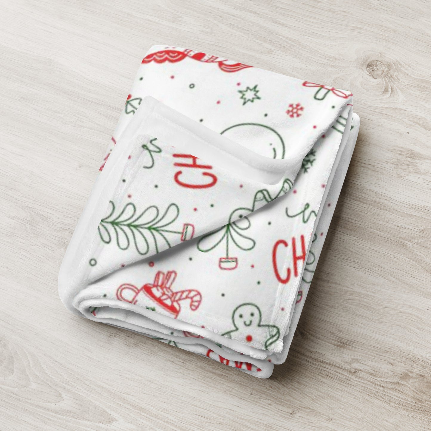 Cute Christmas Doodle Throw Blanket