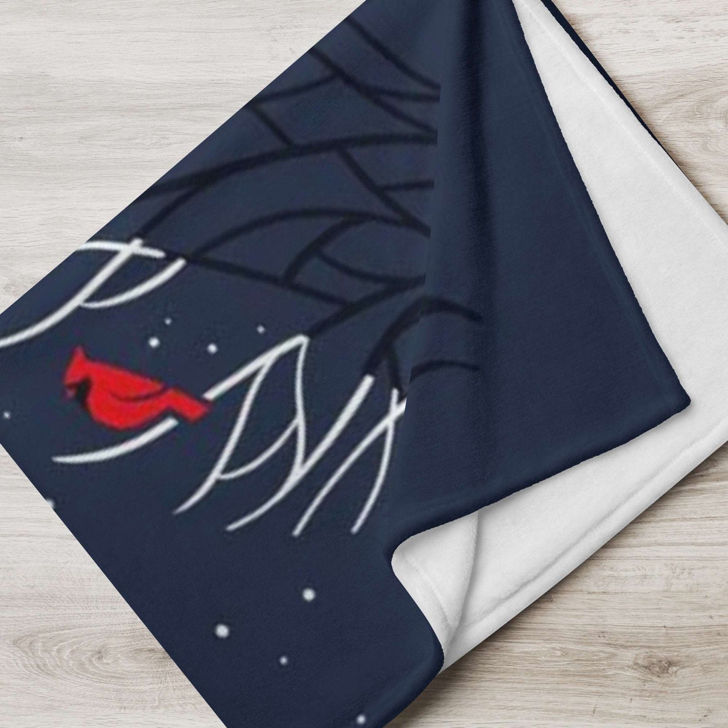 Bird on Christmas Night Throw Blanket