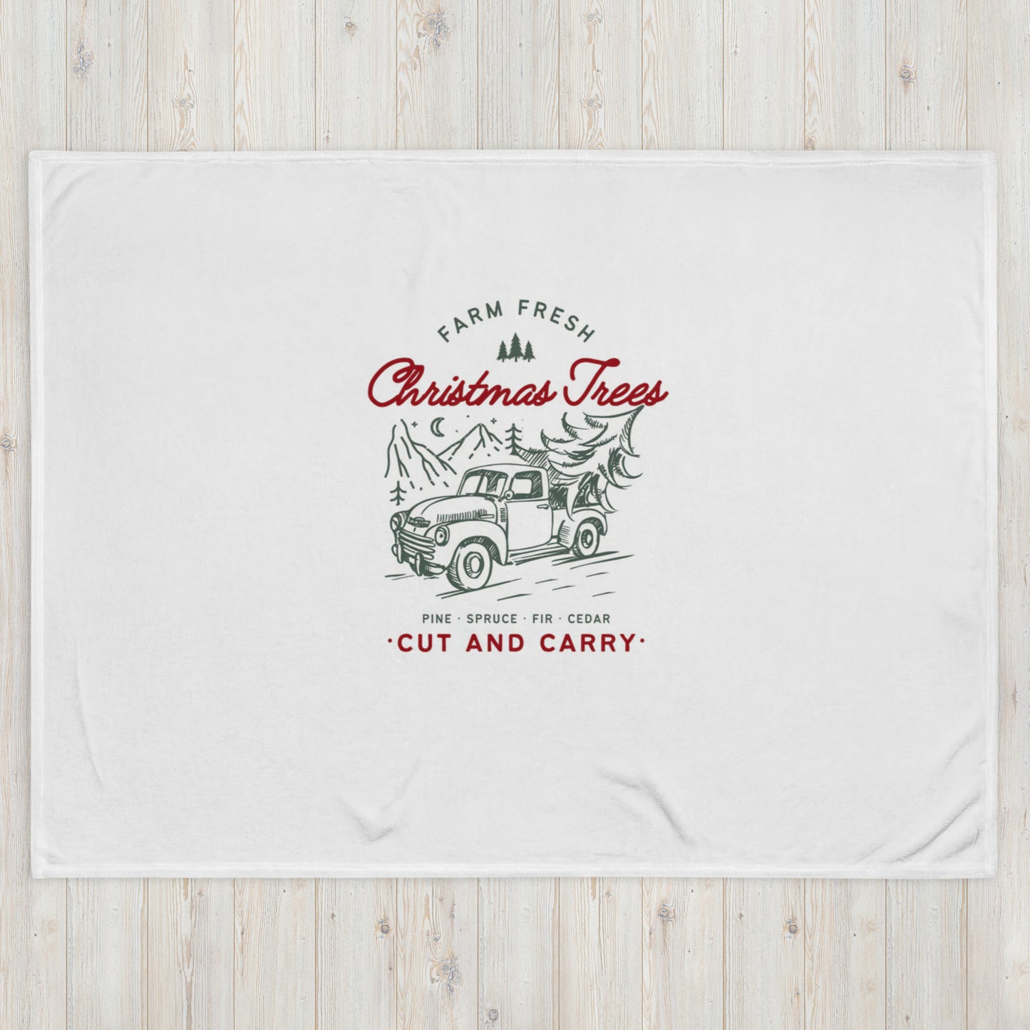 Farm Fresh Christmas Trees Throw Blanket for Holiday Season