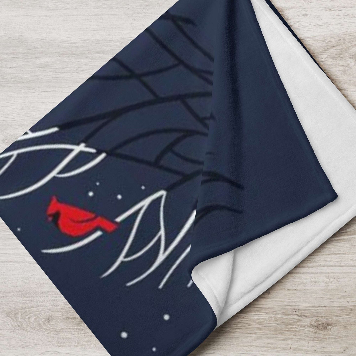 Bird on Christmas Night Throw Blanket